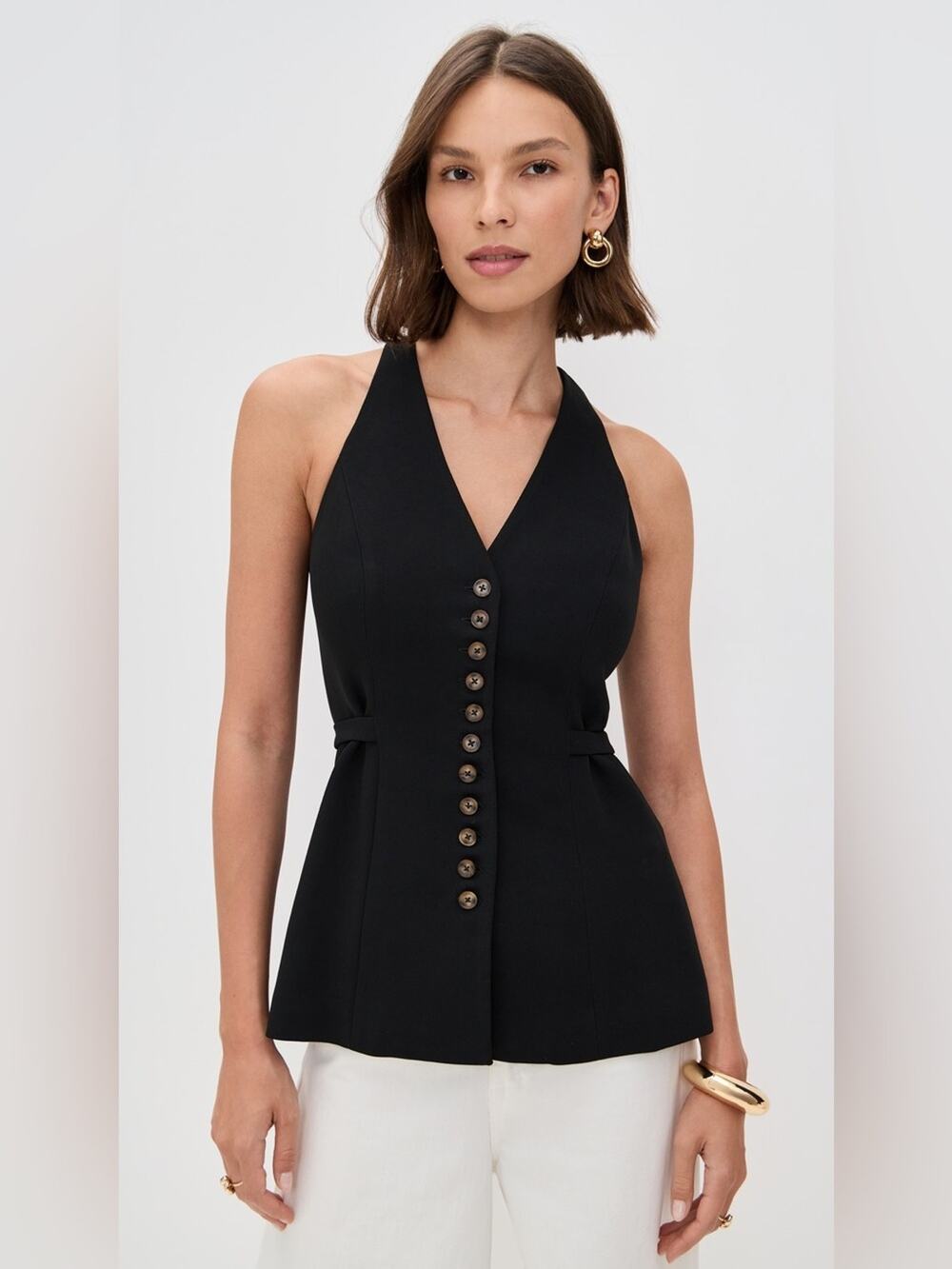 Reformation Rowe Vest in Black 6